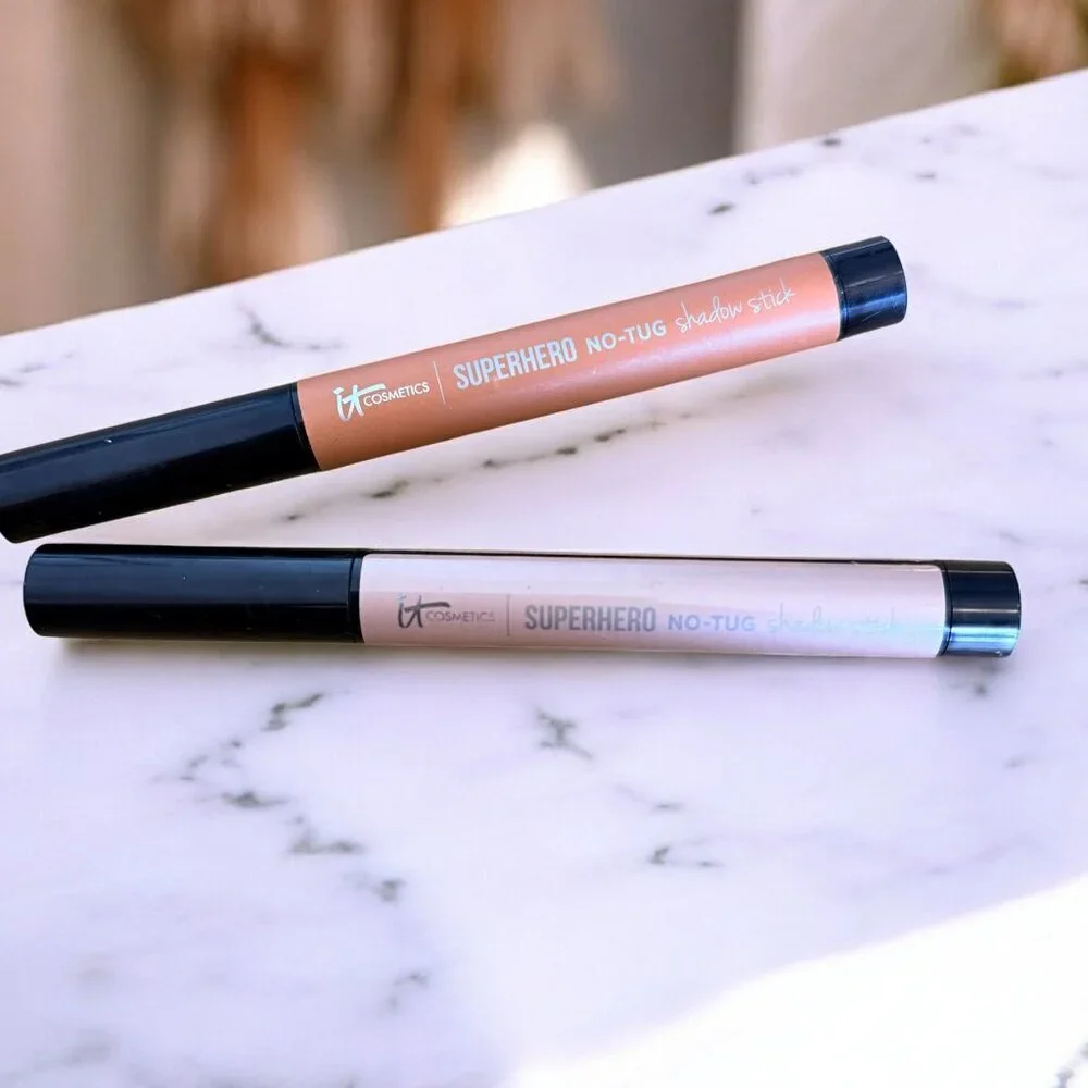 IT Cosmetics X2 Superhero No-Tug Longwear Eyeshadow Sticks Tough Tan Silk Armor